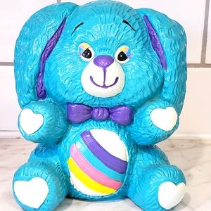 Vtg 1984 Faux KO Care Bears Cousin Coin Bank Blue